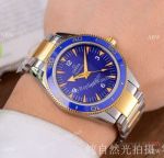 Omega Seamaster 300 Spectre Replica Watches 2-Tone Blue Ceramic